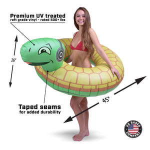 GoFloats Party Tube Inflatable Raft - Rockin Turtle