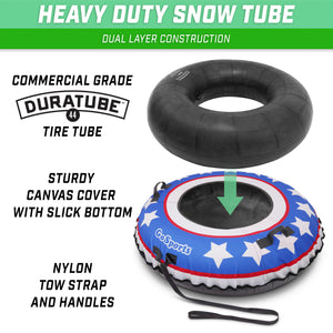 black tire on top inflatable red blue heavy duty