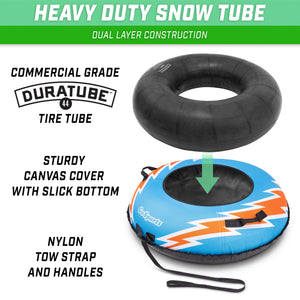 GoSports 44" Heavy Duty Winter Snow Tube - Retro