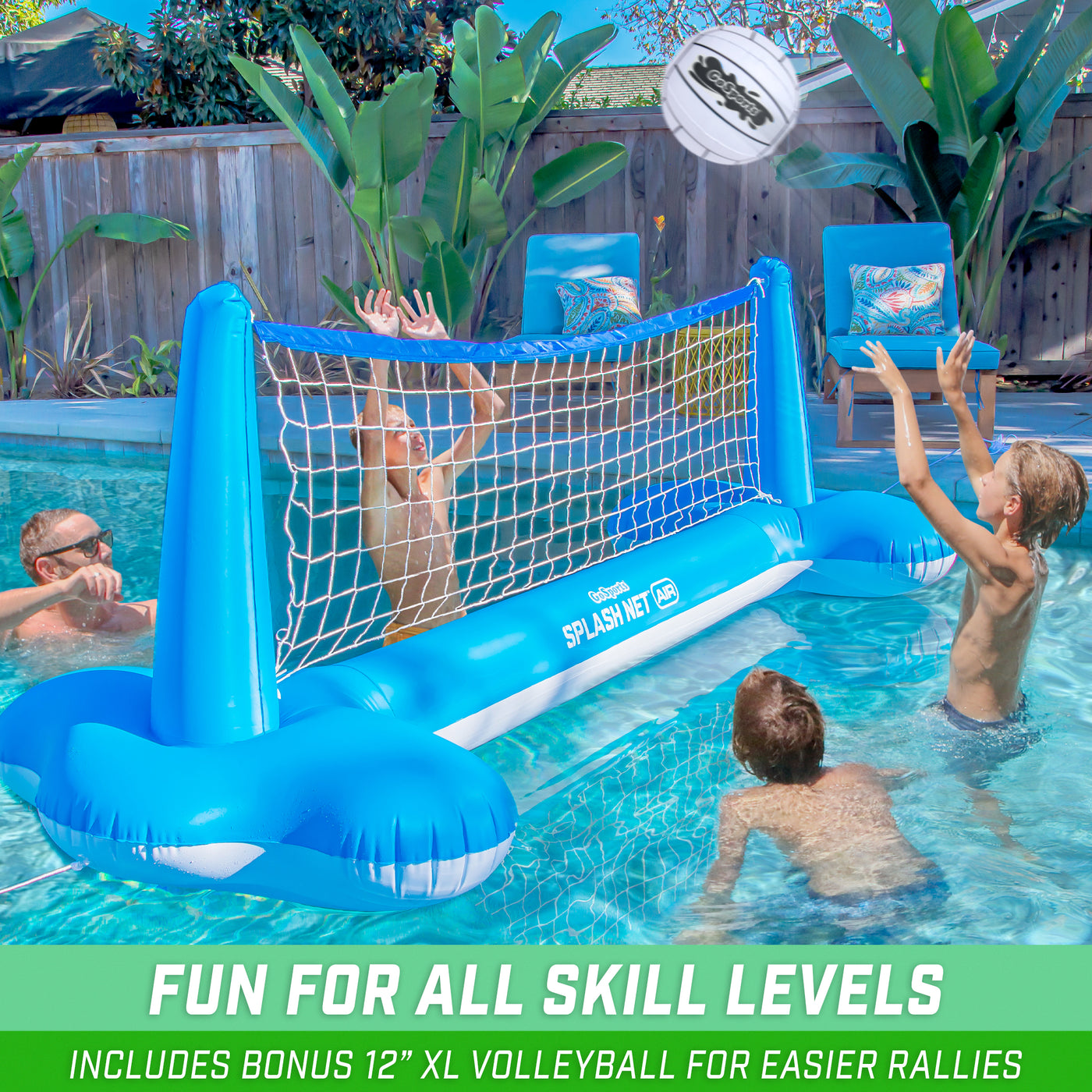 Splash Net GoSports Splash Net Air Inflatable Pool Volleyball Game - Blue