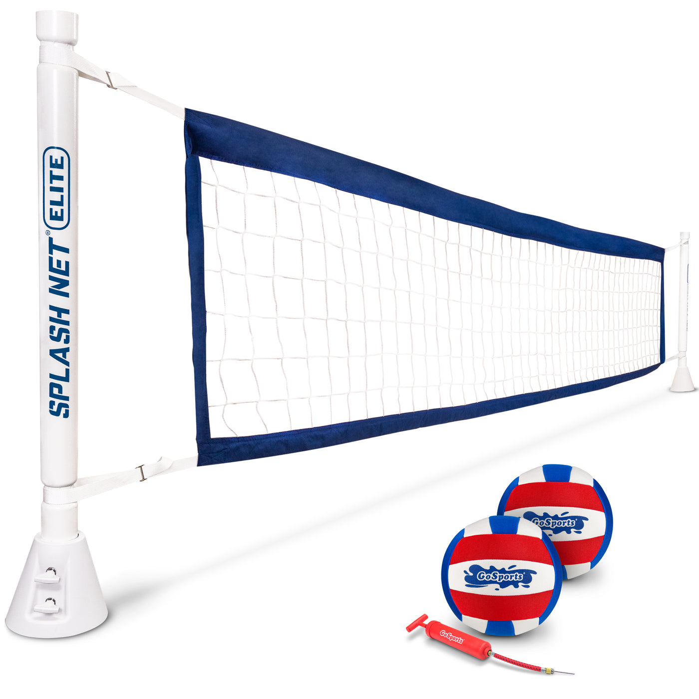 Splash Net GoSports Deck-Mounted Splash Net ELITE Inground Pool Volleyball Game