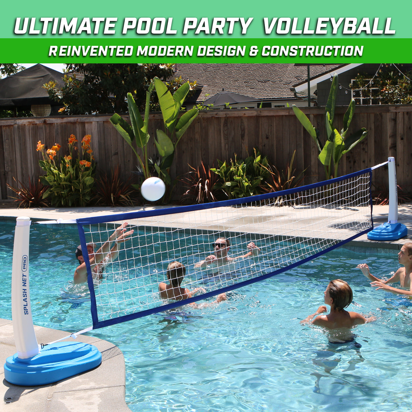 GoSports Splash Net PRO Pool Volleyball Net - Blue | GoFloats.com ...